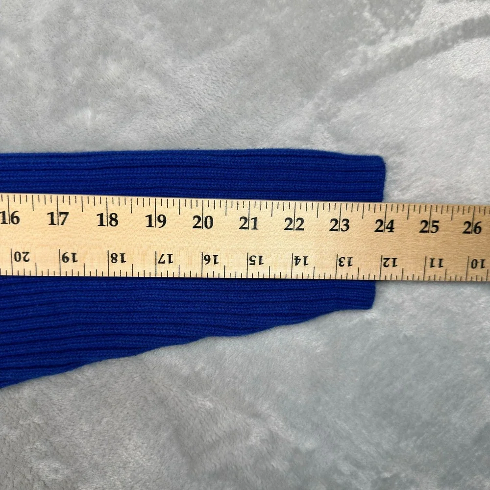 Banana Republic Sweater Mens L Blue Vintage Ribbed Knit V-Neck Cotton 249860-F00